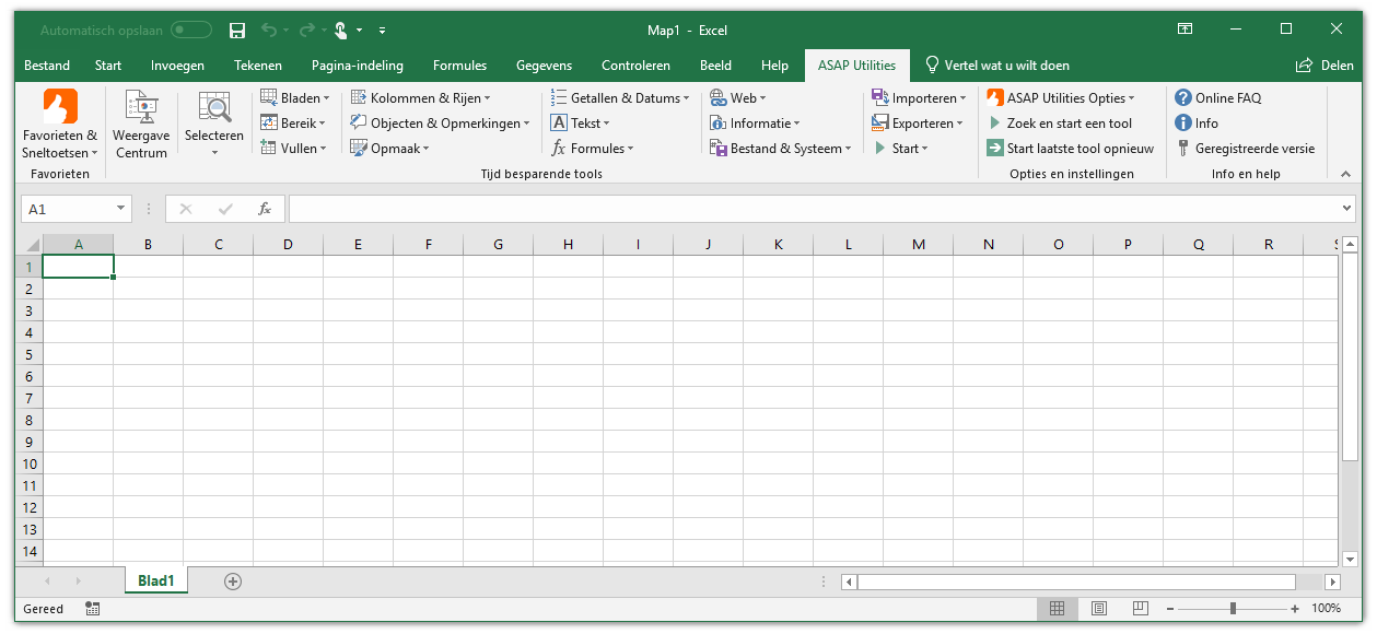 excel tools options