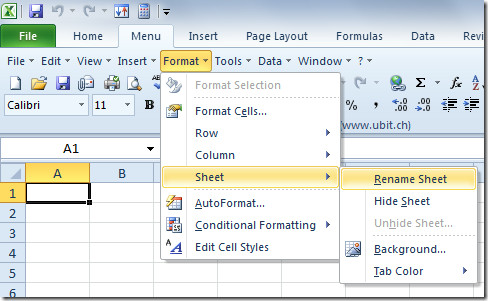 excel tools options